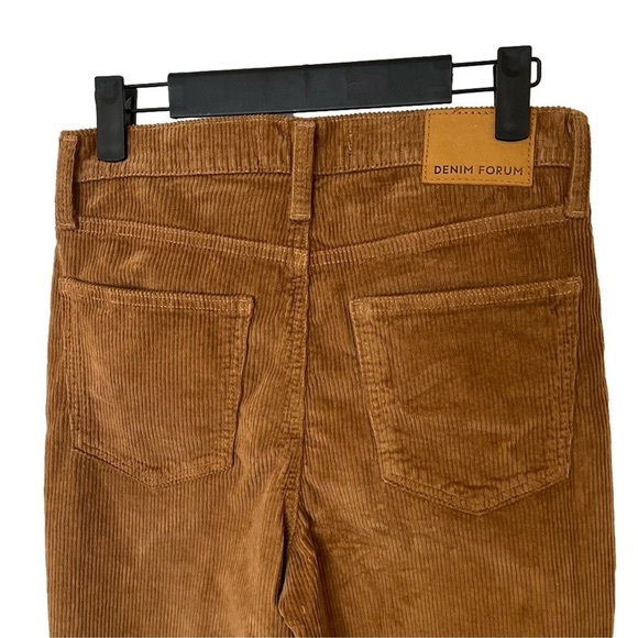 ARITZIA Denim Forum Arlington High Rise Straight Corduroy Pants Caramel Tan 27 - Picture 2 of 7